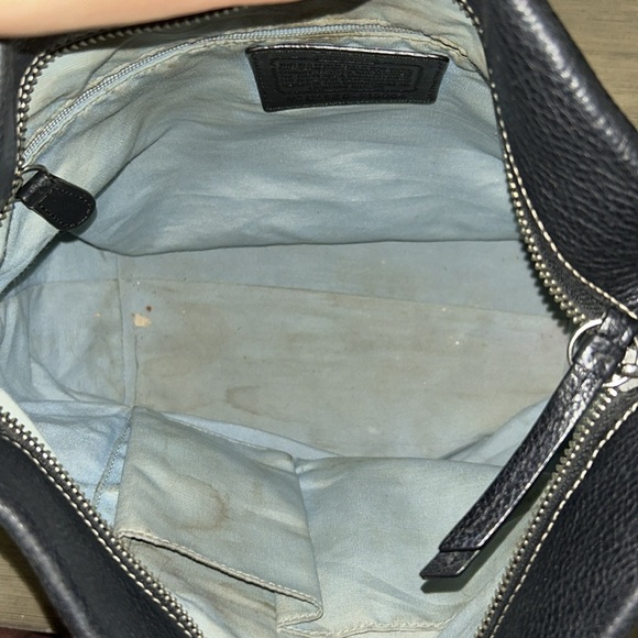 Coach F15064 Black Pebbled Leather Shoulder Bag Hobo Bag Purse - Picture 12 of 15